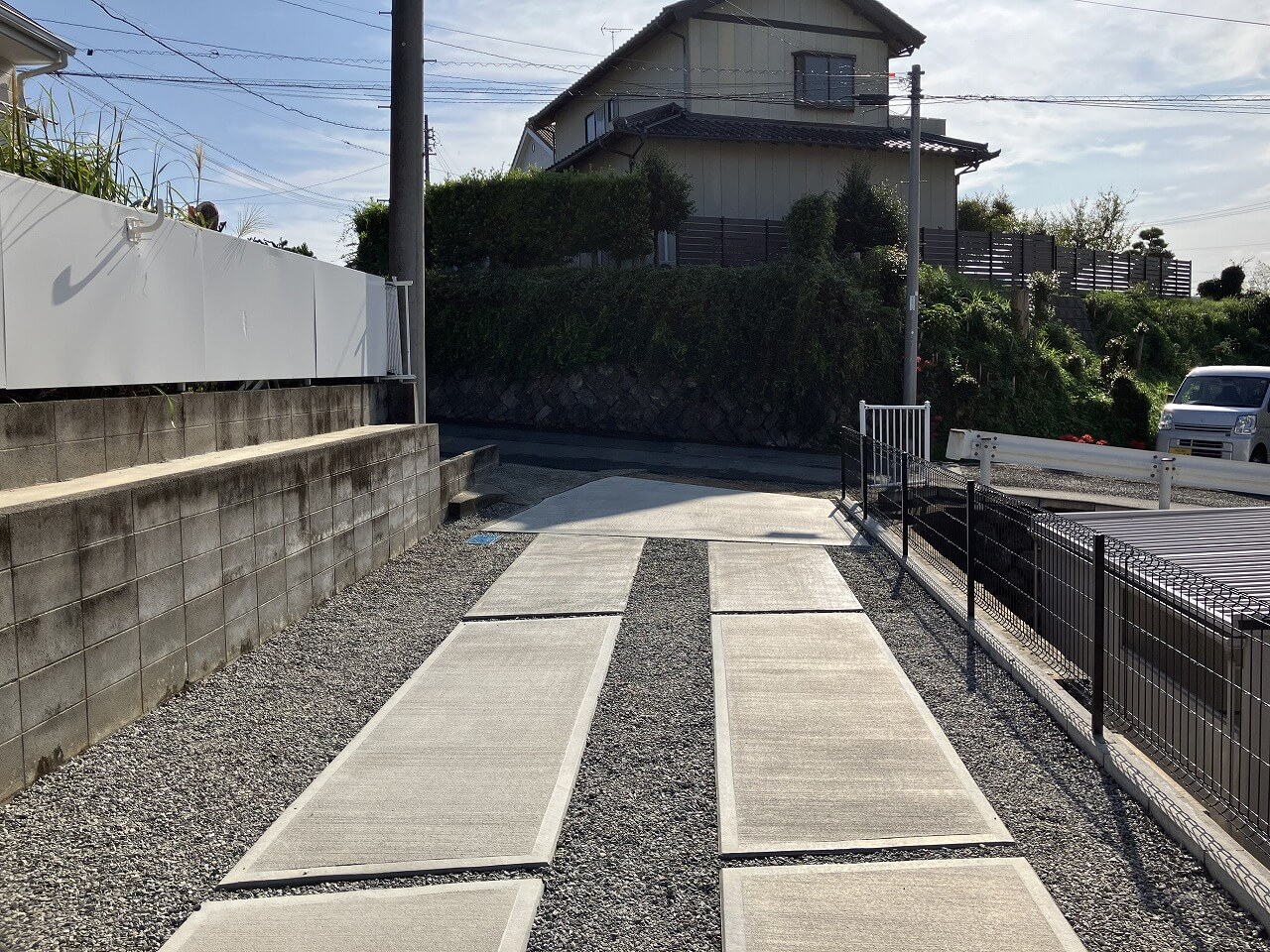 旗竿地の新築外構です。｜浜松市の外構・エクステリア専門店 まろうど